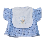 BIB WITH SLEEVES EMBROIDERED TERRY 100%COTTON 30x35 CM