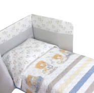 SUMMER PRINTED BED QUILT +BUMPER h45 cm 140x110-180x45cm