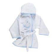 BATHROBE WITH SLEEVES TERRY 100% COTTON SiZE  1/2 YEARS