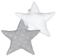 MULTI-PURPOSE PADDED CUSHION WITH STARS FANTASY AND FUR 100% POLIESTERE