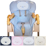 PAPPA HIGHCHAIR EMBROIDERED SPONGE 100% COTTON WITH HOLES FOR LIFE BELTS