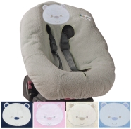 COVER CARSEAT EMBROIDERED SPONGE 100% COTTON WITH HOLES FOR LIFE BELTS