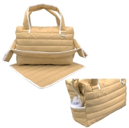 QUILTED BAG WITH CHANGING TOWEL 40x36 cm