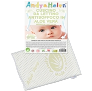 CUSCINO LETTO ANTISOFFOCO IN ALOE VERA 52x32x3h cm