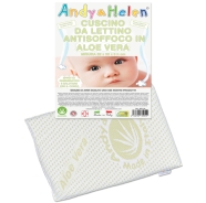 ALMOHADA CUNA ANTISOFFOCAMIENT EN ALOE VERA 45x32x3 h cm