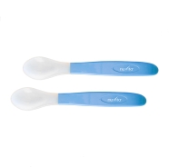DUE CUCCHIAI IN SILICONE COLORE BLU 