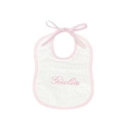 BAVAGLIO BABY PERSONALIZZATO TAGLIA PICCOLA  SPUGNA 100% COTONE MISURA 18x20 cm