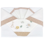 D99 LENZUOLO CULLA RICAMATO 110x80+ SOTTO da 35/43 a 70/82 +FEDERA 37x28 cm 100% COTONE