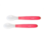 DUE CUCCHIAI IN SILICONE COLORE ROSA 