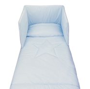 PRINTED BED QUILT + BUMPER h45 cm 140x110 - 180x45 cm