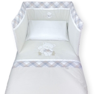 SACO EDREDON CUNA BORDADO +SACO DE ALMOHADA 100% ALGODON 140x110-57x38 cm