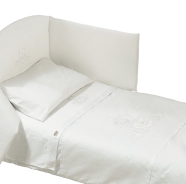 R31 SACO EDREDON CUNA BORDADO +SACO DE ALMOHADA 140X110 cm - 40X60 cm