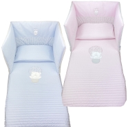 D78 TRAPUNTA LETTO RICAMATA +PARACOLPI H45 MISURE: 140x110 -180x45 CM