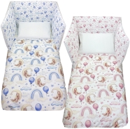 PRINTED BED QUILT EXTRAIBLE +BUMPER h 45 cm+PILLOW CASE 140x110-180x45-57x38 cm