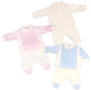 BABY ROMPER EMBROIDERED 2 PCS CHENILLE 100% COTTON OUVERTURE ARRIERE AVEC BOUTONS