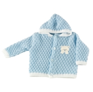 ABRIGO PARA BEBE - INVIERNO Nio - MEZCLA DE LANA 0/3 MESES - Talla nica