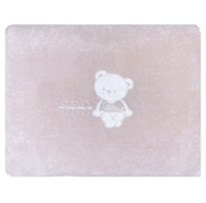 D91 COPERTA CULLA RICAMATA IMBOTTITO FALDA 80 gr CINIGLIA 100% COTONE - MISURA 70x80 cm