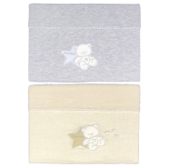 D50 COPERTA CULLA - MISTO CINIGLIA - VISCOSA - KASHMIRE MISURA 80x70 cm PUNTO CAVALLO