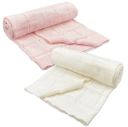 COPERTA CULLA SENZA RICAMO 100% FILO DI COTONE MISURA 70x85 cm ESTIVA