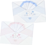 D10 LENZUOLO CULLA MAXI + SOTTO MAXI da 45/60 a 90/105 + FEDERA 37x28 cm-100% COTONE