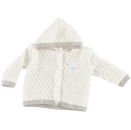 CAPPOTTINO BEBE\' INVERNO NEUTRO - MISTO LANA 0/3 MESI - TAGLIA UNICA