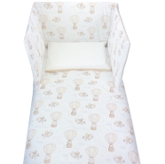 V26 SACCO COPRIPIUMOTTO LETTO FANTASIA + FEDERA 100% COTONE MISURE 140x110 - 57x38 cm