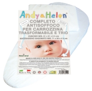 COLCHON+ALMOHADA COCHE TRIO ANTISOFOCAMIENTO 70x35x3,5 - 31x21x2,5