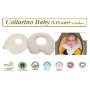 COLLARINO BABY IN PULA DI FARRO BIOLOGICA TG.S 0-18 MESI +FODERA COTONE NATURALE