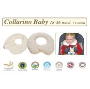 COLLARINO IN PULA DI FARRO BIOLOGICA TG.M 18-36 MESI + FODERA COTONE NATURALE