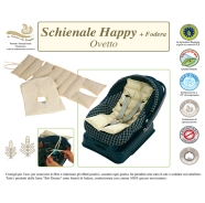 SCHIENALE HAPPY OVETTO+FODERA BIO 100% COTONE NATURALE SCHIENALE CON COTONE NATURALE