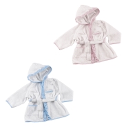 R01 BATHROBE SLEEVES EMBROIDE TERRY 100% COTTON SIZE \