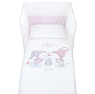 V25 TRAPUNTA LETTO STAMPA GNOMI + PARACOLPI H45 cm MISURE: 140x110-180x45 cm