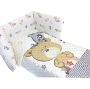 R22 PRINTED BED QUILT +BUMPER h 45 cm 140x110-180x45 cm