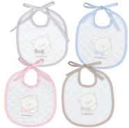 D35T BAVAGLIO BABY RICAMATO SPUGNA 100% COTONE MISURA 18x20 cm