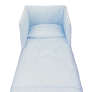 EDREDON CUNA EXTRAIBLE SACO ALMOHADA BORDADO (SIN PRO 140x110-180x45-57x38cm