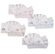 R35 FLANEL CRADLE SHEET+FITTED +PILLOW CASE 100% COTTON 110x80-96x50-37x28 cm