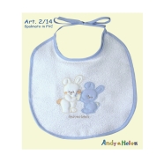 BIB MIDDLE SIZE TERRY 100% COTTON WITH TPU - 20x25 cm