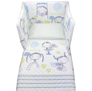 ONLY SUMMER BED QUILT +BUMPER h45cm PRINTED 140x110-180x45 cm