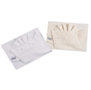 R33 LENZUOLO LETTO RICAMATO +SOTTO+FEDERA - 100% COTONE MISURE 111x165 150x100 57x38 c
