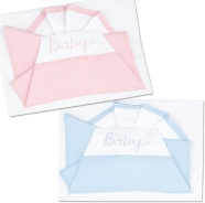 SABANA CUNA+BAJERA+SACO DE ALMOHADA BORDADO 100% ALGODON 170X120 - 155X100 - 57X38 cm