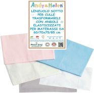 SOTTO CON AGOLI ELASTICIZZATI PER CULLE/LETTI TRASFORMABILI MATERASSI DA 60/70 A 75/85 cm