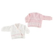 CROSS SWAETER GIRL - MIXED WOOL 0/3 MONTHS - one size fits all