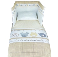 REMOVABLE BED QUILT +PILLOW CASE (WITHOUT BUMPER) 140x110-57x38 cm