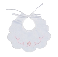 BAVAGLIO NEONATO 100%COTONE MISURA PICCOLA RICAMATO
