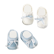 WINTER BABY SHOES BOY - MIXED WOOL 0/3 MONTHS - one size fits all