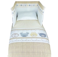 V40 PIUMOTTO LETTO STAMPA ALCE ESTRAIBILE + PARACOLPI H45 + FEDERA 140X110-180X45-57X38