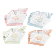 R36 EMBROIDERED CRADLE SHEET 3PC LUMINESCENT 100% COTTON 100x80-100x50-37x28 cm