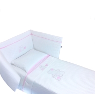 R40 ONLY EMBROIDERED BED QUILT +BUMPER h45cm 140X110 cm - 180X45 - 57X33