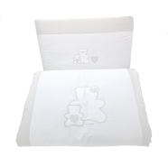 R40 EMBROIDERED BED QUILT REMOVABLE+PILLOW CASE 140X110 - 40X60