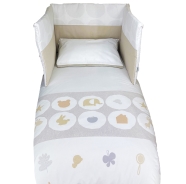 V50 PIUMOTTO LETTO STAMPA BOLL ESTRAIBILE+ PA H 45 cm +FEDERA MIS 140x110 -180x45 -40x60 cm